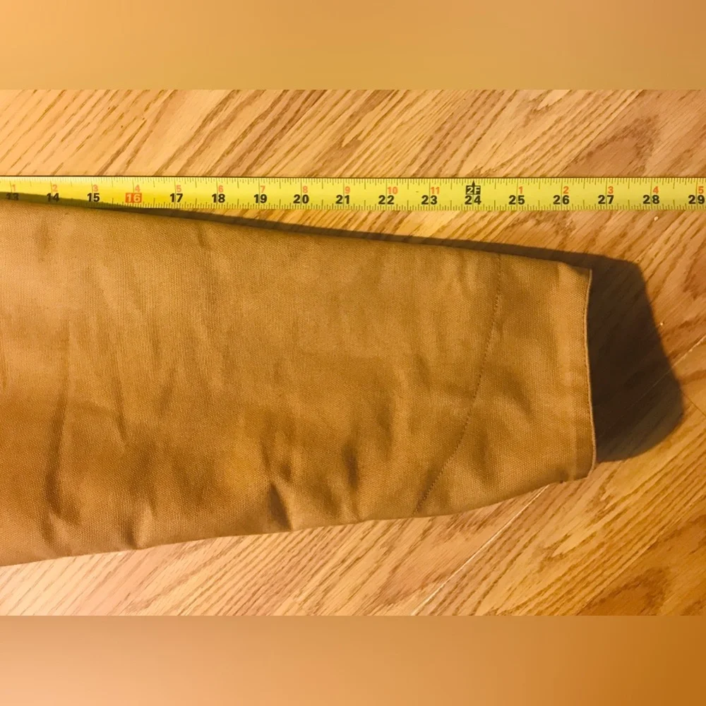 Carhartt Sherpa Lined Full Swing Jacket Mens L Button Up Light Beige Tan Canvas - Picture 9 of 12